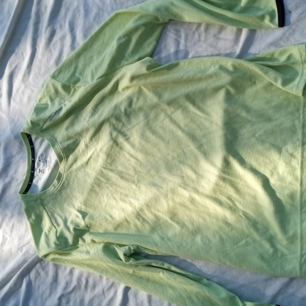 2XL men's xertion long sleeve green shirt
